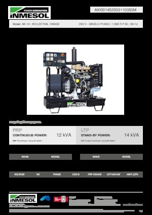Grupos electrógenos diesel INMESOL AK-14