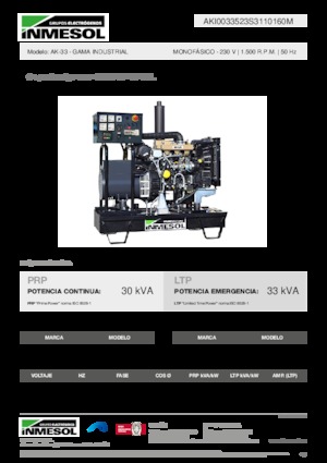 Grupos electrógenos diesel INMESOL AK-33