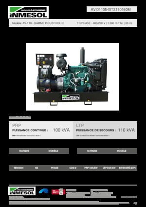 Grupos electrógenos diesel INMESOL AV-110