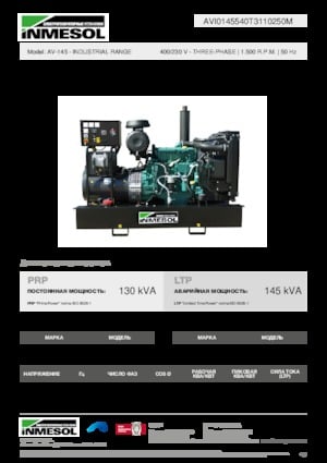 Grupos electrógenos diesel INMESOL AV-145