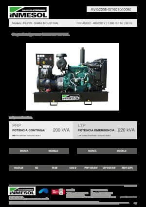 Grupos electrógenos diesel INMESOL AV-220