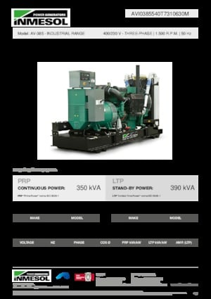 Grupos electrógenos diesel INMESOL AV-385