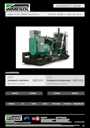 Grupos electrógenos diesel INMESOL AV-550