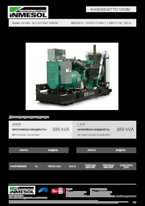 Grupos electrógenos diesel INMESOL AV-650
