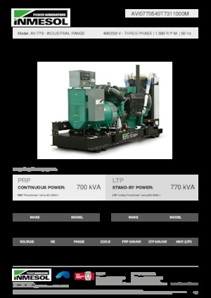 Grupos electrógenos diesel INMESOL AV-770