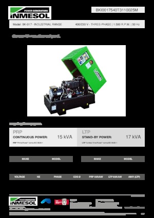 Grupos electrógenos diesel INMESOL BK-017