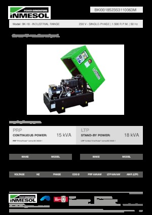 Grupos electrógenos diesel INMESOL BK-18