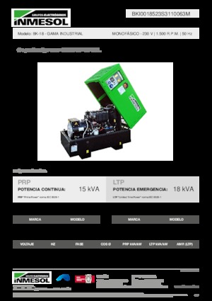 Grupos electrógenos diesel INMESOL BK-18
