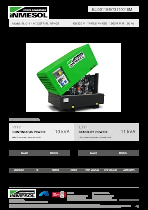 Grupos electrógenos diesel INMESOL BL-011