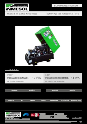 Grupos electrógenos diesel INMESOL BL-14