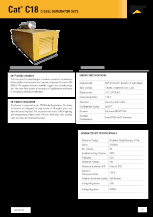 Grupos electrógenos diesel Caterpillar C18-600