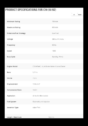 Grupos electrógenos diesel Caterpillar C18-850