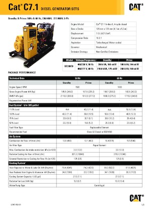 Grupos electrógenos diesel Caterpillar C7.1-DE 200