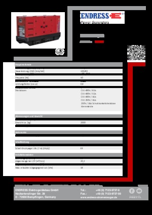 Grupos electrógenos diesel Endress ESE 110 IW/RS