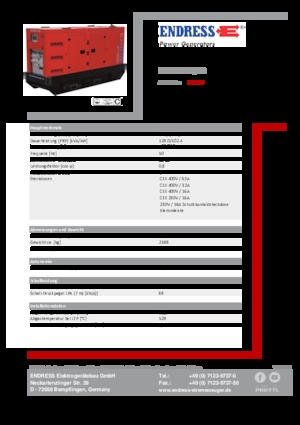 Grupos electrógenos diesel Endress ESE 145 JW/RS
