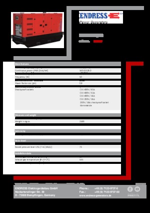 Grupos electrógenos diesel Endress ESE 180 JW/RS