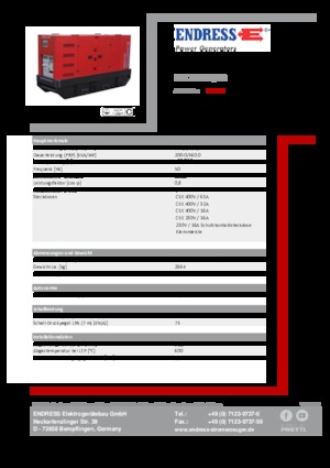 Grupos electrógenos diesel Endress ESE 225 JW/RS
