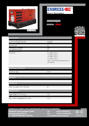 Grupos electrógenos diesel Endress ESE 35 YW/RS