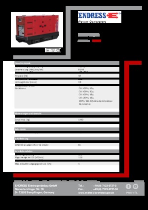 Grupos electrógenos diesel Endress ESE 67 IW/RS