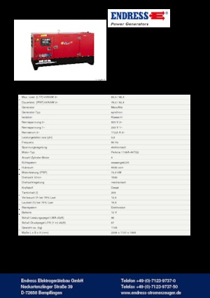 Grupos electrógenos diesel Endress ESE 80 PW/MS