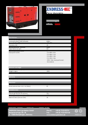 Grupos electrógenos diesel Endress ESE 90 IW/RS