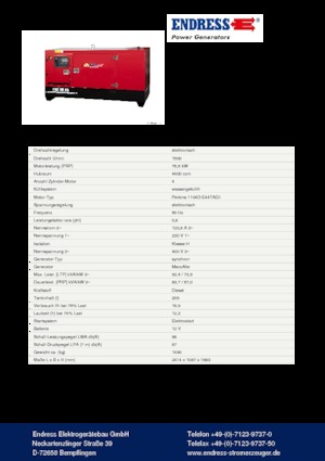 Grupos electrógenos diesel Endress ESE 95 PW/AS
