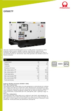 Grupos electrógenos diesel PRAMAC Lifter GRW 67 P