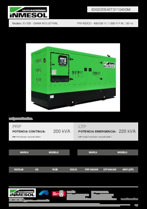 Grupos electrógenos diesel INMESOL ID-220