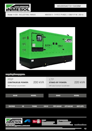 Grupos electrógenos diesel INMESOL II-220