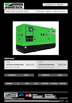 Grupos electrógenos diesel INMESOL II-550