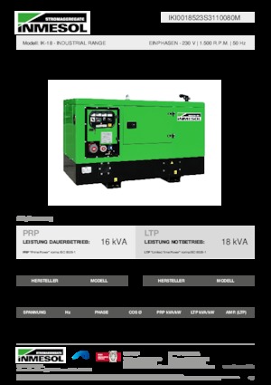 Grupos electrógenos diesel INMESOL IK-18