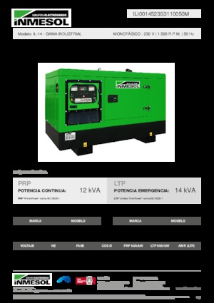 Grupos electrógenos diesel INMESOL IL-14