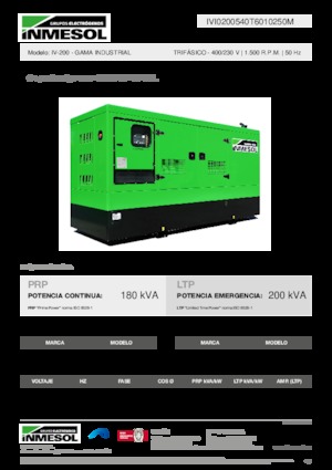 Grupos electrógenos diesel INMESOL IV-200