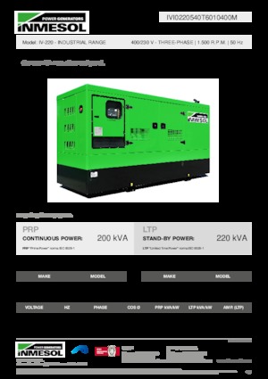 Grupos electrógenos diesel INMESOL IV-220