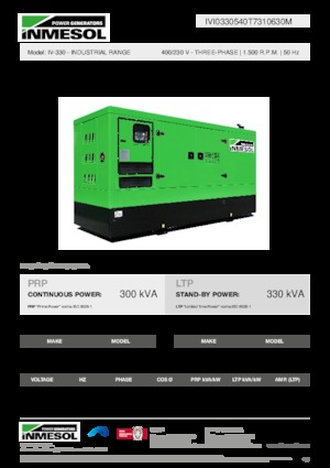 Grupos electrógenos diesel INMESOL IV-330