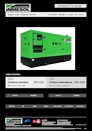 Grupos electrógenos diesel INMESOL IV-500