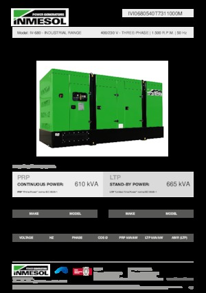 Grupos electrógenos diesel INMESOL IV-680