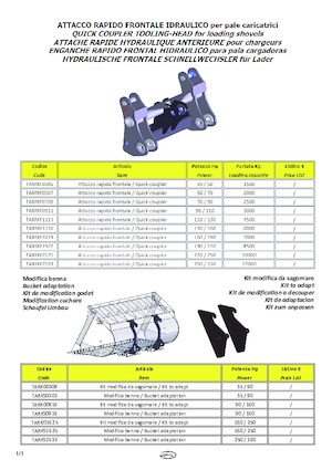 Acopladores rápidos TREVI BENNE TARMF0911