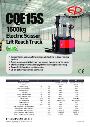 Carretillas elevadoras eléctricas EP CQE15S