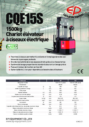 Carretillas elevadoras eléctricas EP CQE15S