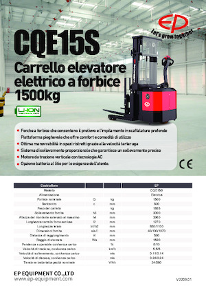 Carretillas elevadoras eléctricas EP CQE15S