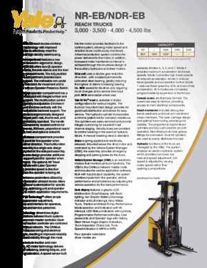 Carretillas elevadoras eléctricas Yale NR040EB