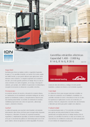 Carretillas elevadoras eléctricas Linde R16G Std.
