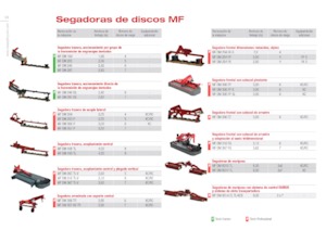 Segadoras traseras - disco sin acondicionadores Massey Ferguson DM357
