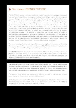 Segadoras traseras - disco con acondicionadores Pronar PDT 300 C