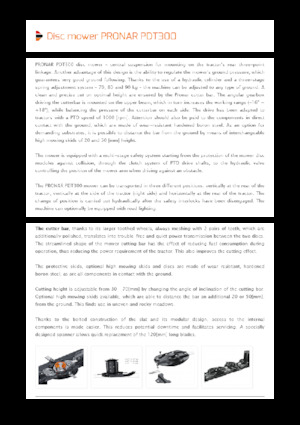 Segadoras traseras - disco sin acondicionadores Pronar PDT 300