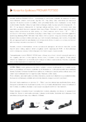 Segadoras traseras - disco sin acondicionadores Pronar PDT 300