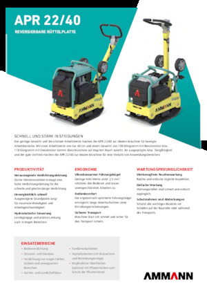 Planchas vibratorias reversibles Ammann APR 2240