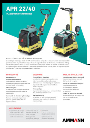 Planchas vibratorias reversibles Ammann APR 2240