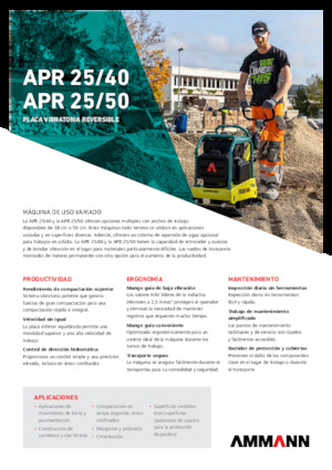 Planchas vibratorias reversibles Ammann APR 2550